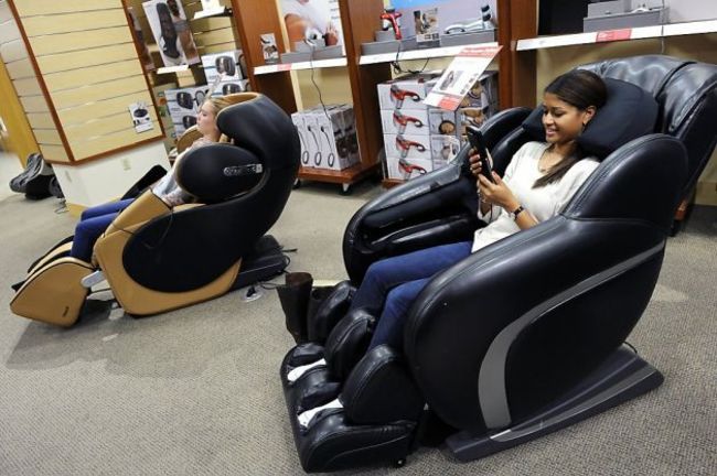 You’ll stay in those massage chairs at Brookstone until management forcibly makes you leave.