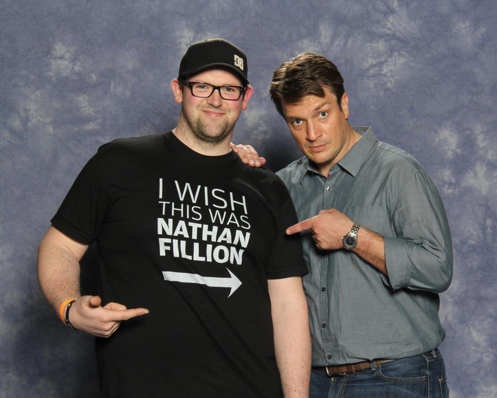 people wearing the right shirt at the right time - I Wish This Was Nathan Fillion