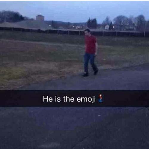 funny things to post on snapchat - He is the emoji