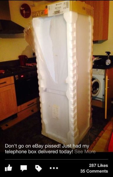 table - Don't go on eBay pissed! Just had my telephone box delivered today! See More 287 35