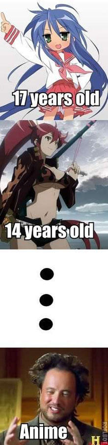 17 years old 14 years old Anime Roflbot