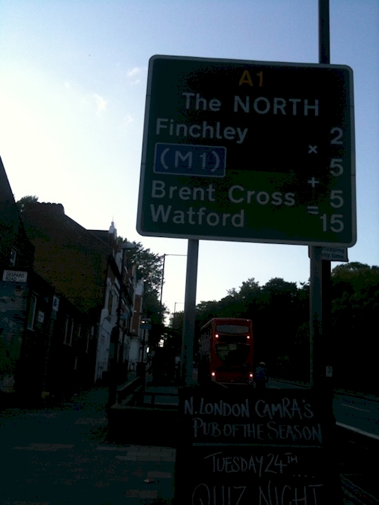 margaret calvert road signs - The North Finchley M1 Brent Cross Go On Watford topping nyt C N.London Camra'S Pub Of The Season Tuesday 247