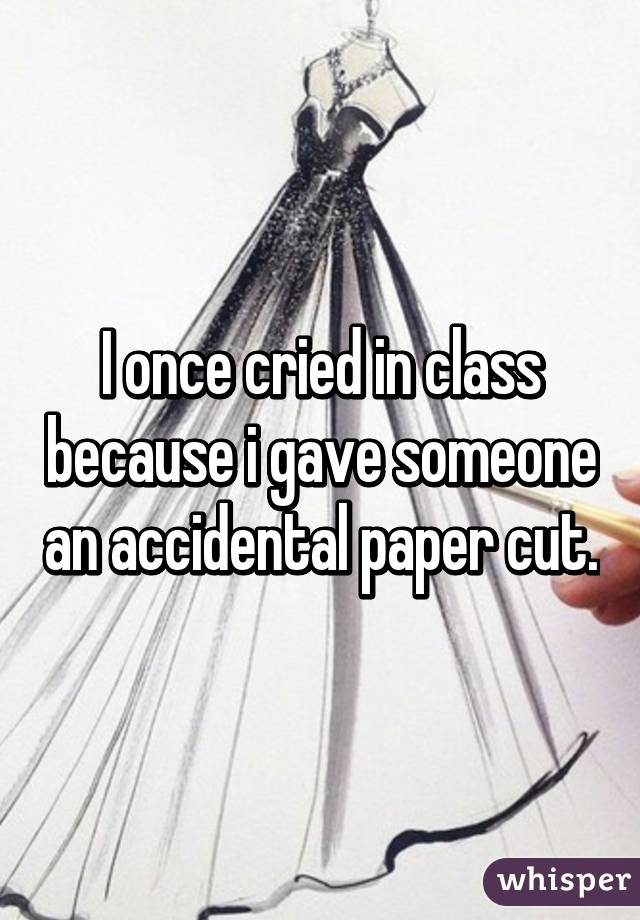 whisper - fashion designer drawing - lonce criedin class because igave someone an accidental paper cut. whisper