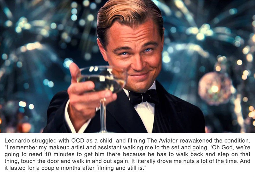 Leonardo DiCaprio, Obsessive Compulsive Disorder (OCD).