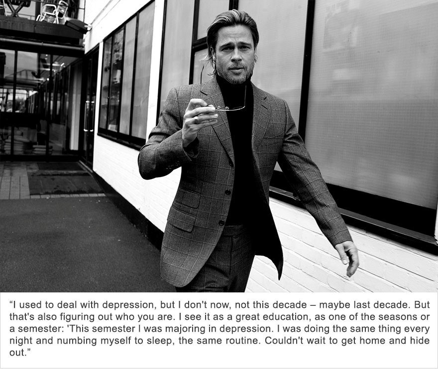 Brad Pitt, Depression.