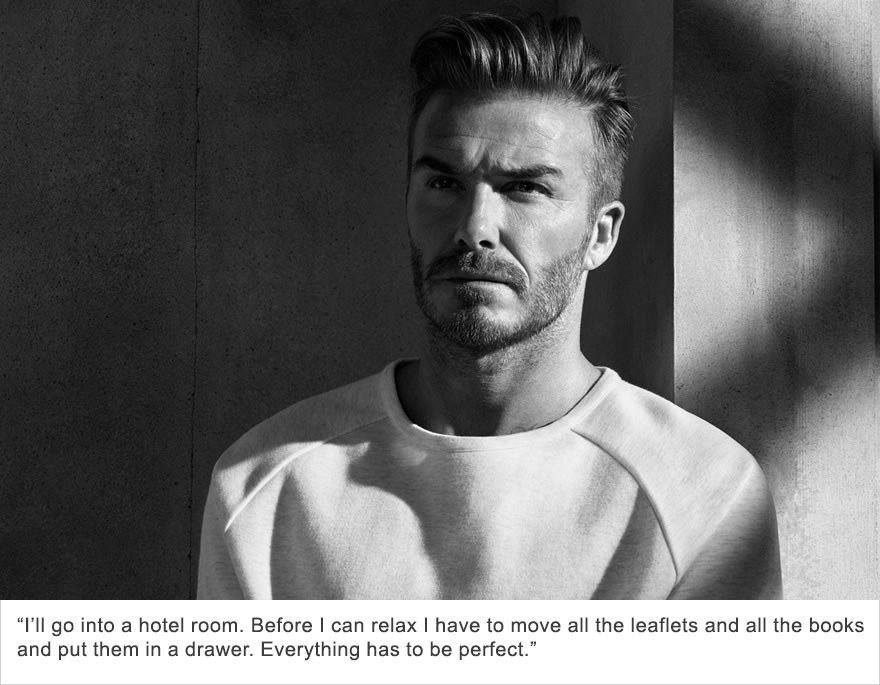 David Beckham, Obsessive Compulsive Disorder (OCD).