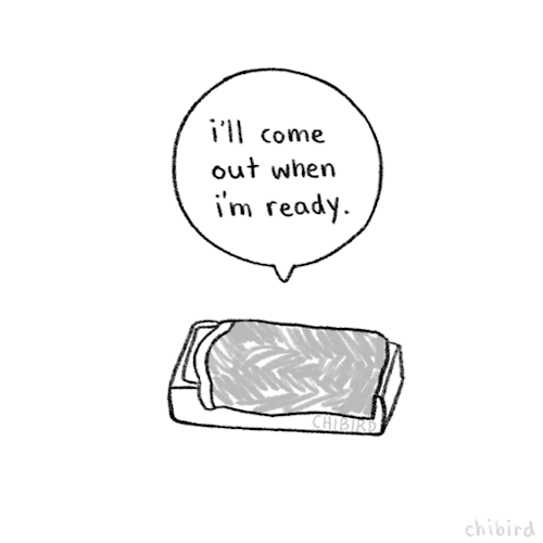 tumblr -design - i'll come out when i'm ready. chibird