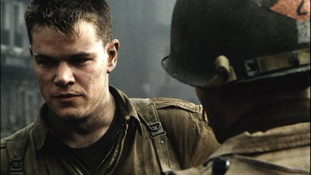 In Saving Private Ryan, all main actors went through army training except Matt Damon so that the other actors would show resentment for him.
Before filming began, several of the film’s stars, including Edward Burns, Barry Pepper, Vin Diesel, Adam Goldberg, Giovanni Ribisi, and Tom Hanks, endured ten days of “boot camp” training led by Marine veteran Dale Dye and Warriors, Inc., a California-based company that specializes in training actors for realistic military portrayals. Matt Damon was intentionally not brought into the camp, to make the rest of the group feel resentment towards the character. Fun fact: The story he tells at the end about his last night with his brothers was made up on the spot…which created a continuity error in the film. He’s says at the end of the story that one of his brothers went off to basic the next day and that was the last time the four of them were together. But when they showed his home at the beginning when his mother gets the news, there’s a picture of the four brothers…all in uniform.