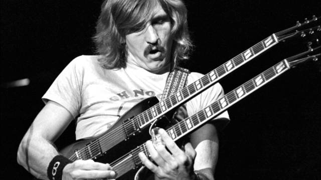 As a child Joe Walsh struggled to learn the guitar solo to the Beatles “And Your Bird Can Sing”. Upon meeting a Beatle years later he found out it was an overdubbed two-part solo and that he might be the only person in the world that could play both parts at once. When he heard the Beatles’ “And Your Bird Can Sing,” which contains a ridiculously finger-stretching George Harrison guitar solo, Walsh worked tirelessly until he mastered it. Years later, after he became famous, Walsh met Starr (who plays on his new album) and told him the story. Starr looked at Walsh like he was nuts. Harrison had played two guitar parts separately and tracked them on top of each other in the studio.
