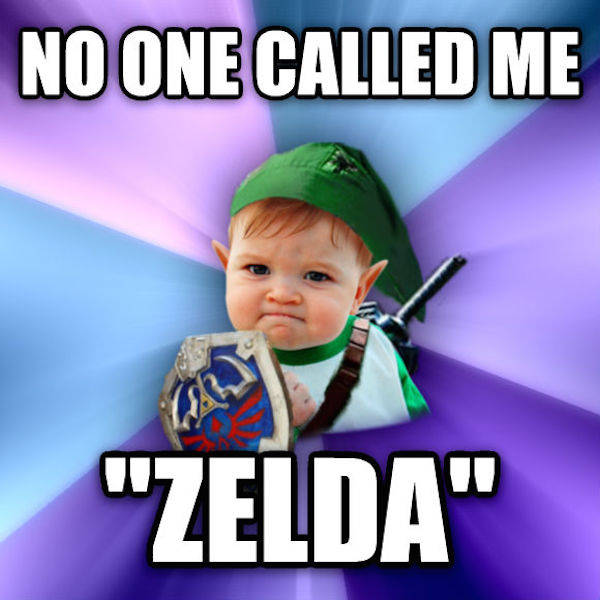 memes - photo caption - No One Called Me "Zelda"