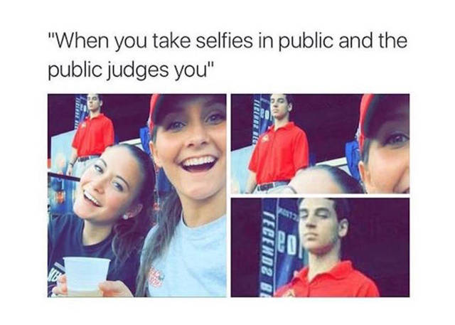 memes - smile - "When you take selfies in public and the public judges you" Mirez Og Tece D2 B
