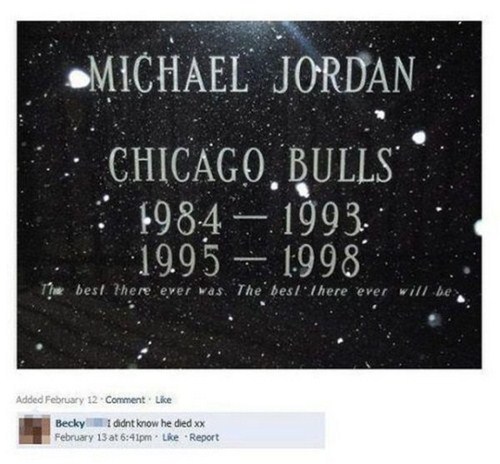 united center - Michael Jordan Chicago Bulls 198.4 1993. 1995 1998 best. There ever was. The best. There ever will Added February 12 Comment Lice Becky I didnt know he died xx February 13 at pm Report