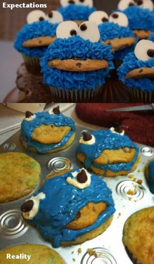 nailed it cookie monster - Expectations Reality