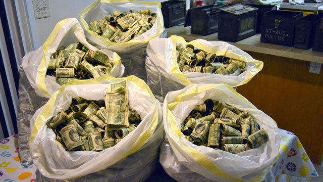 One Utah resident found a number of trash bags full of money in his basement and allegedly returned them to their rightful owner.