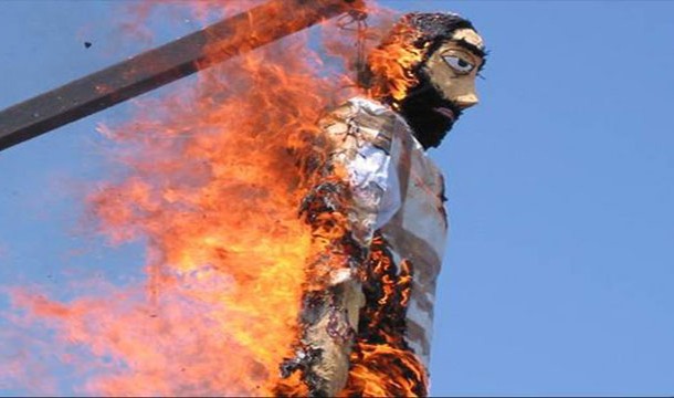 Effigy burning, Panama.
Effigies of anyone and everyone famous are burned as a way to start the new year with good luck.