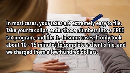 uçak kazaları video - In most cases, your taxes are extremely easy to file. Take your tax slips, enter those numbers into a Free tax program, and file it. In some cases, it only took about 1015 minutes to complete a client's file, and we charged thema few