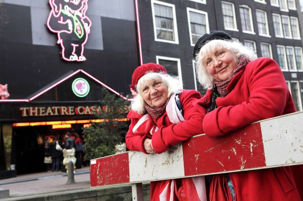 Oldest Prostitute Twins
Amsterdam is without a doubt the sex capital of the world. And, two people who helped in establishing that reputation are twins, Louise and Martine Fokkens. After working as prostitutes in the Dutch capital for 50 years, the pair decided to hang up their stockings at the age of 70-years-old. They are thought to have slept with an estimated 355,000 men between them.