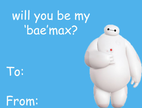 disney valentines card - will you be my 'bae'max? To From