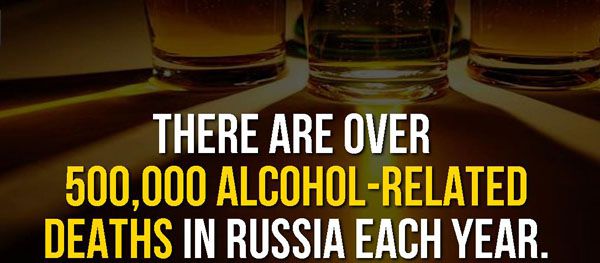 alcohol - There Are Over 500,000 AlcoholRelated Deaths In Russia Each Year.