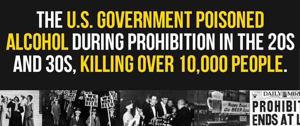 poster - The U.S. Government Poisoned Alcohol During Prohibition In The 20S And 30S, Killing Over 10,000 People. Nantante Beer Weer Daily Miri Au Beere Prohibit Ends Atl