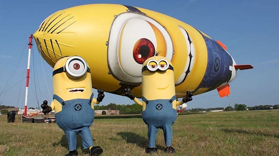 There are only about 13 active blimps running in the world.

At least, that's the number of blimps being used for advertising.