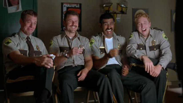 Broken Lizard was trying to raise $5.5 million for the movie with the requirements that Chandrasekhar would direct and the rest of the virtually unknown group ( Kevin Heffernan, Steve Lemme, Paul Soter, and Erik Stolhanske) would star. Studios declined after they wouldn’t budge on the stipulations, and one studio really wanted Ben Affleck in the movie.