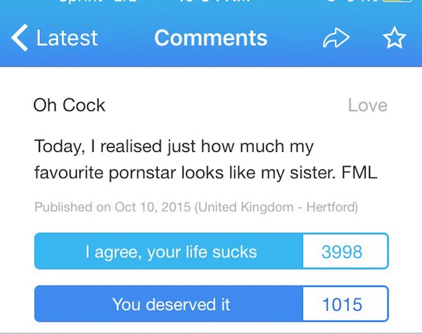 'FML' Is one Way To Feel Better About Your Terrible Day