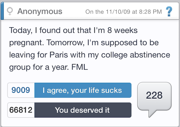 'FML' Is one Way To Feel Better About Your Terrible Day