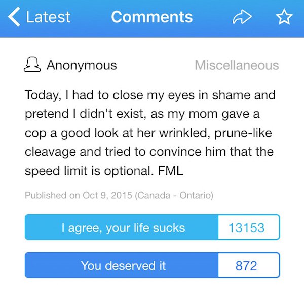 'FML' Is one Way To Feel Better About Your Terrible Day