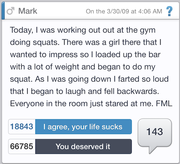 'FML' Is one Way To Feel Better About Your Terrible Day