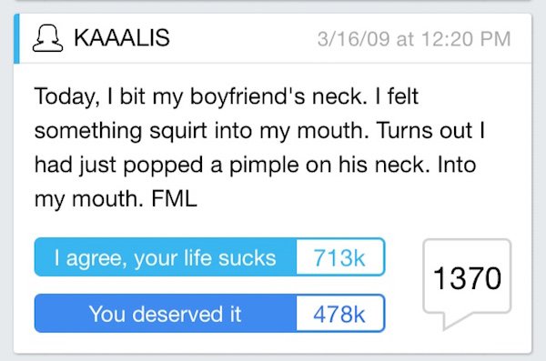 'FML' Is one Way To Feel Better About Your Terrible Day