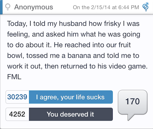 'FML' Is one Way To Feel Better About Your Terrible Day