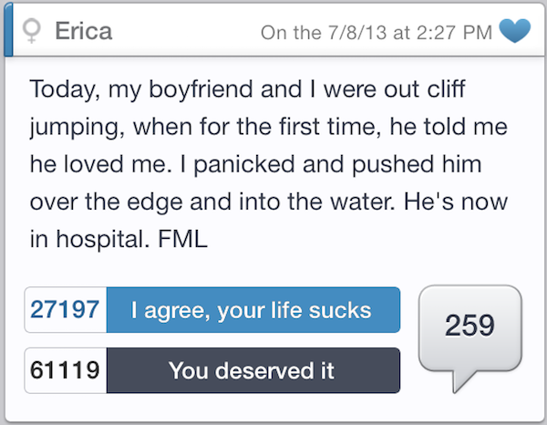 'FML' Is one Way To Feel Better About Your Terrible Day