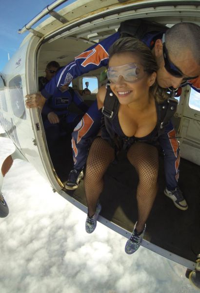 sexy girl on airplane