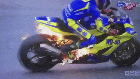 motorcycle on fire gif