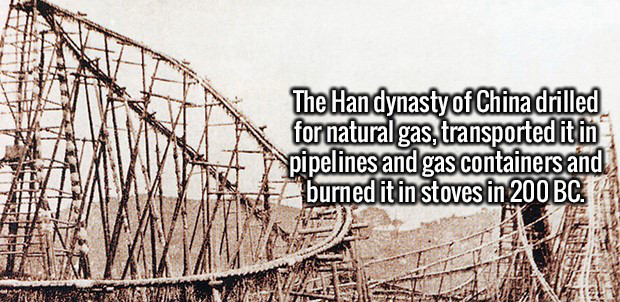 china bamboo pipelines - The Han dynasty of China drilled Ar for natural gas, transported it in pipelines and gas containers and burned it in stoves in 200 Bc.