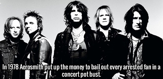pôster aerosmith - In 1978 Aerosmith put up the money to bail out every arrested fan in a Z concert pot bust.