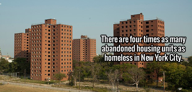 project housing - There are four times as many abandoned housing units as homeless in New York City.