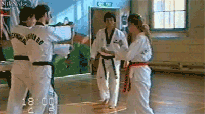 taekwondo fail gif