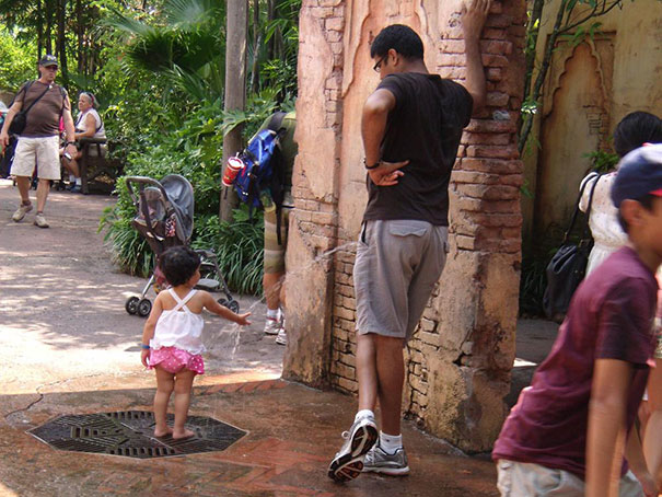 perfect timing little girl urine