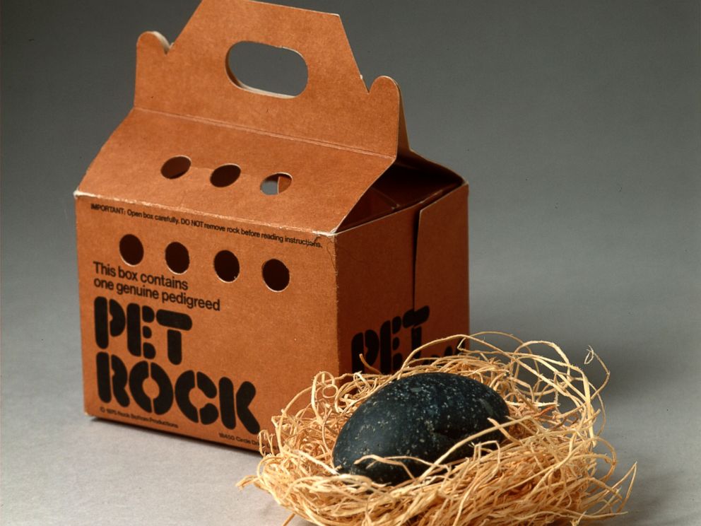 The Pet Rock - tricking people into buying a rock they could pick up outside made an estimated $15 million in the first six months. That would be like $56 million today. IN THE FIRST SIX MONTHS. FOR A ROCK!