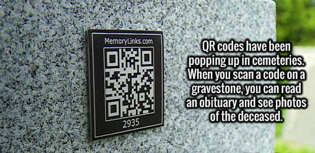 headstone - MemoryLinks.com Dio Qr codes have been popping up in cemeteries. When you scan a code on a gravestone, you can read an obituary and see photos of the deceased. nuo 2935