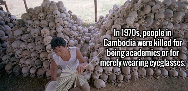 pol pot cambodia - In 1970s, people in Cambodia were killed for being academics or for merely wearing eyeglasses.