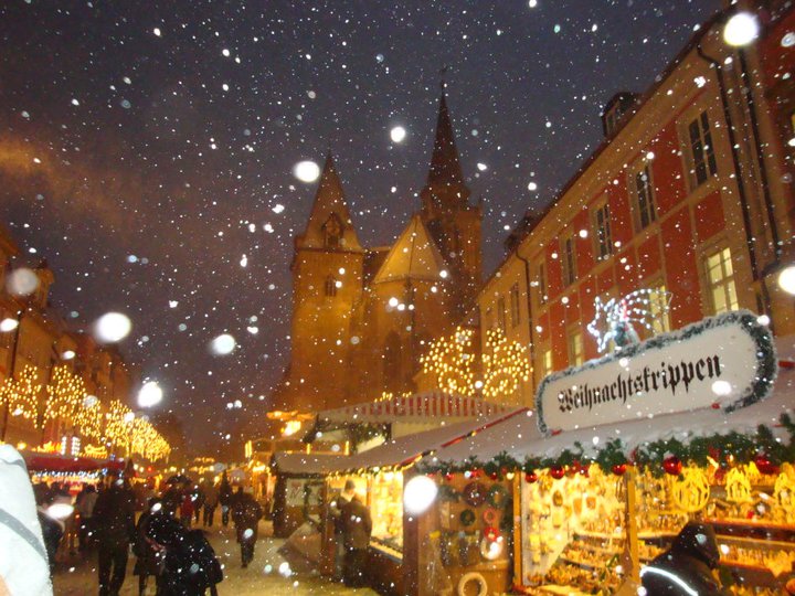christmas market germany snow