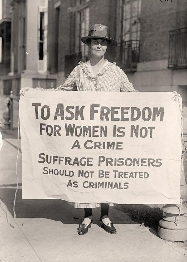 The suffragist movement.