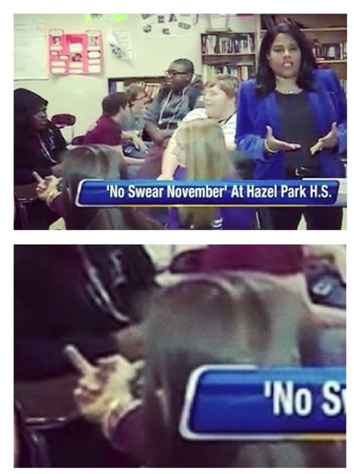 memes- no swear november - 01 "No Swear November' At Hazel Park H.S. 'No S