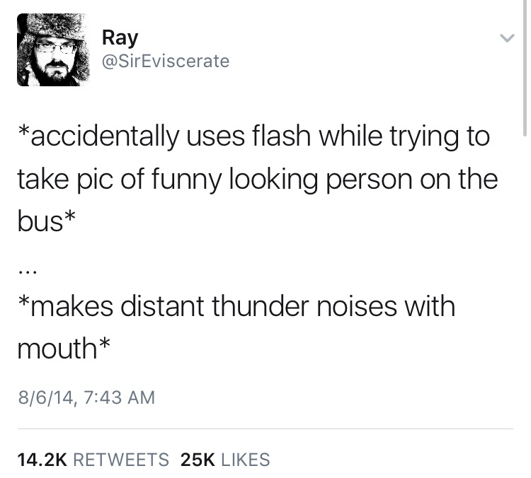 bts dispatch tweets - Ray accidentally uses flash while trying to take pic of funny looking person on the bus makes distant thunder noises with mouth 8614, 25K
