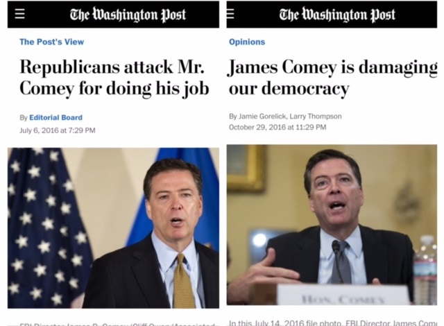 washington post comey - The Washington Post The Washington Post The Post's View Opinions Republicans attack Mr. James Comey is damaging Comey for doing his job our democracy By Editorial Board at By Jamie Gorelick, Larry Thompson at In this luly 14 2016 f