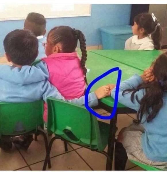 little kid cheating