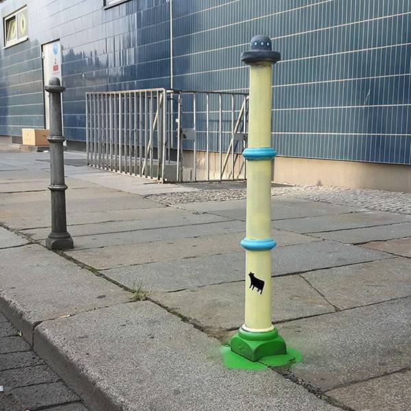 colorful street pole